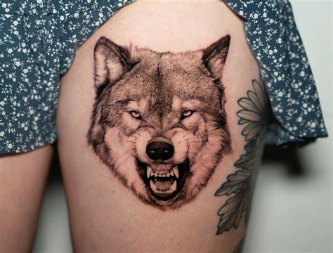 Wolf Face Tattoo