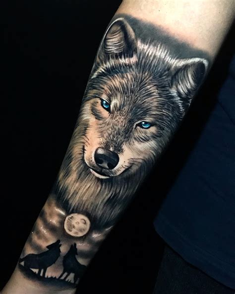 Wolf Forearm Tattoos For Guys