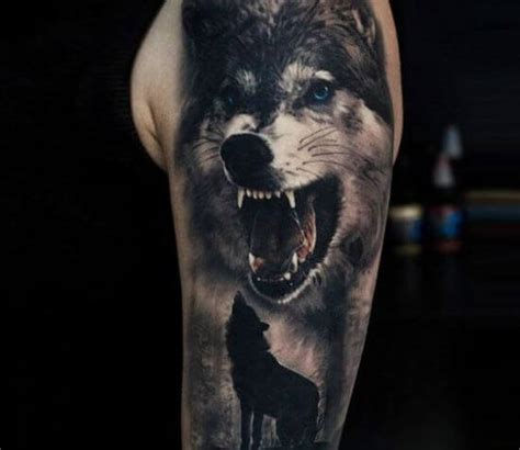 Wolf Growling Tattoo