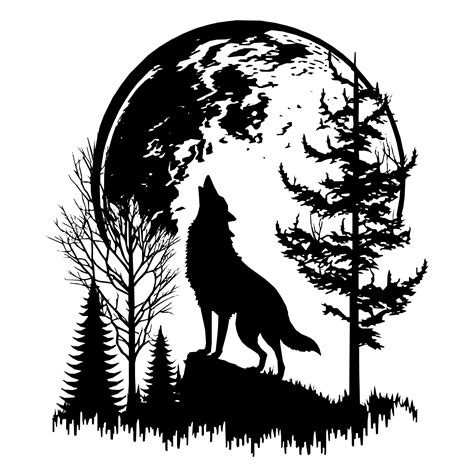 Howl at the Moon: Unleashing the Power of Wolf Howling SVG Design
