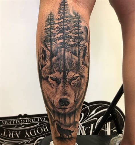 Wolf Leg Tattoo