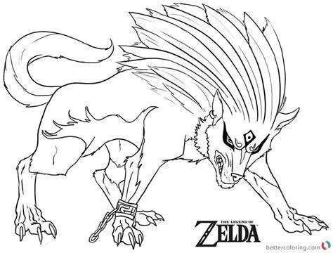 Wolf Link Coloring Pages