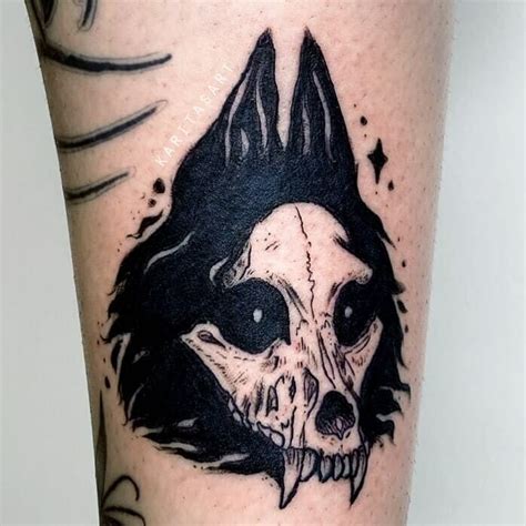 Wolf Skull Tattoo