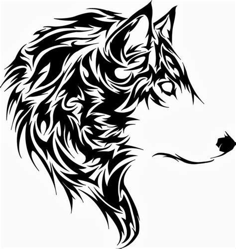 Wolf Tattoo Stencil