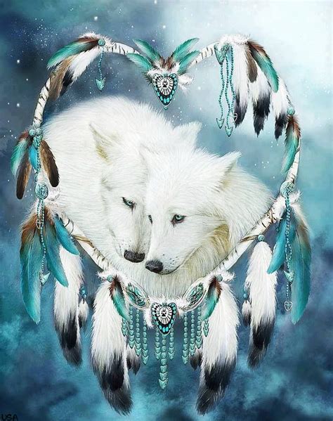Captivating the Enchanting Beauty of Wolves with Dream Catchers