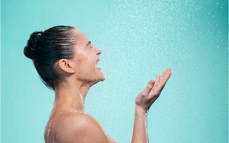 Woman Taking Cold Shower