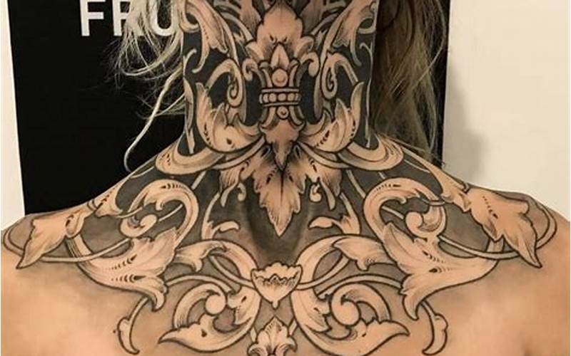 Woman Gets Blacked Out Neck Tattoo