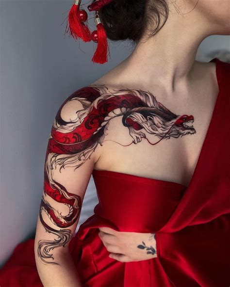 Woman Dragon Tattoo