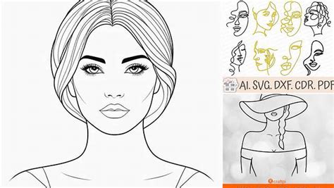 A Gorgeous Collection of Woman Face Outline Svg Designs to Elevate Your Projects!