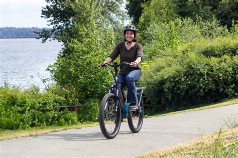 Woman Riding E Bike