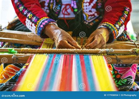 Woman Weaving Textile Cusco
