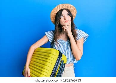 Woman traveller thinking
