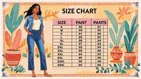Women Size Pants Chart