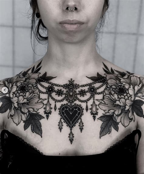 Womens Chest Tattoo