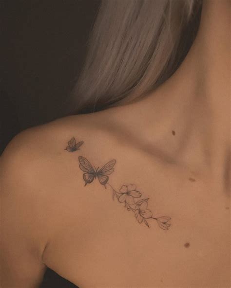 Womens Collarbone Tattoo