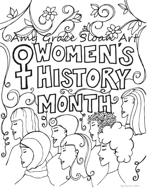 Womens History Month Coloring Pages Printable