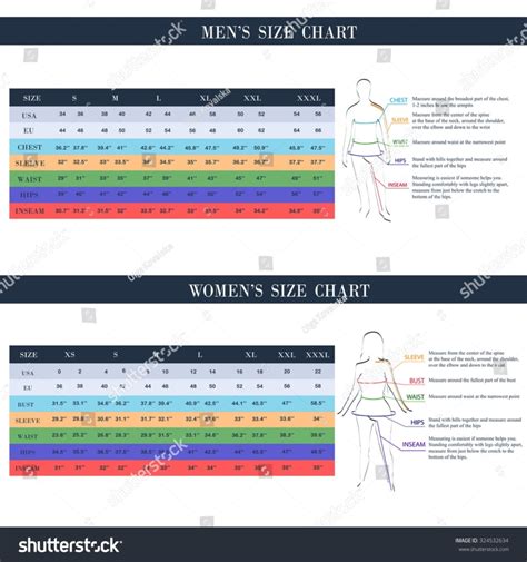 Womens Mens Size Chart