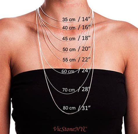 Womens Necklace Length Chart