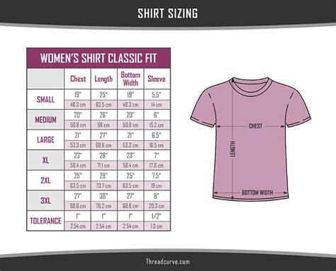 Womens Shirts Size Chart