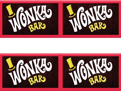 Wonka Bar Printable Wrapper