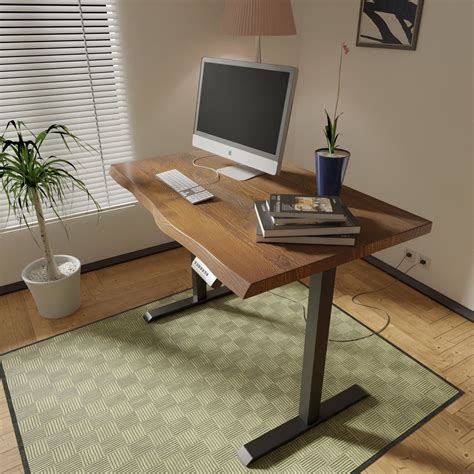 Tribesigns Solid Wood L Shaped Desk, Industrial SitStanding L Desk with Storage Shelves, Rustic