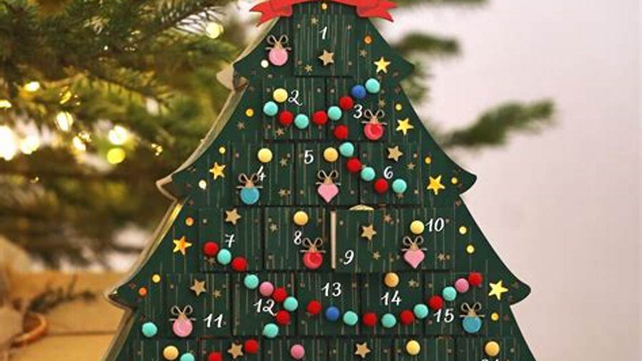 Wood Tree Advent Calendar