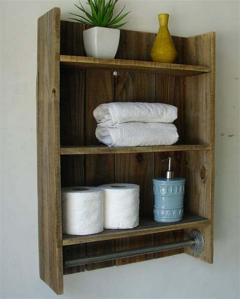 Wood Bathroom Shelf