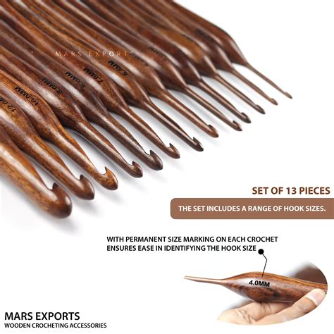 Wood Crochet Hook Set