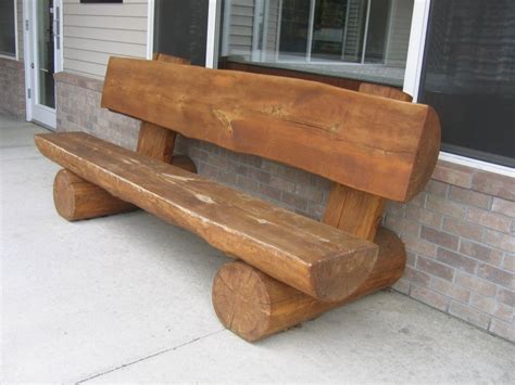 Wood Log Bench