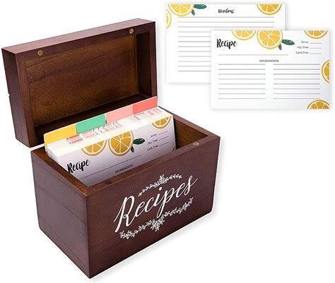 Wood Recipe Box 4 X 6