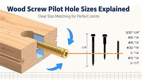 Wood Screw Pilot Hole Size Chart