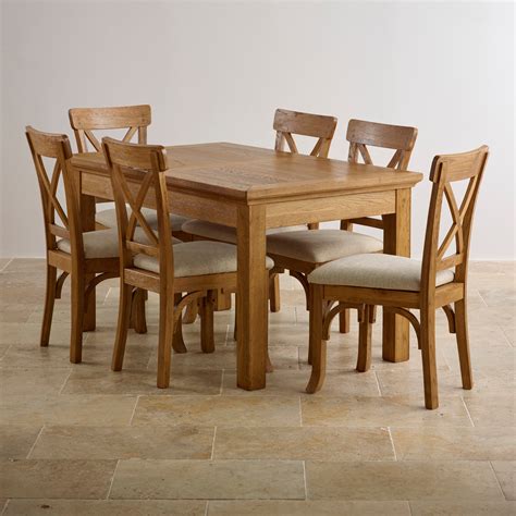 Furniture of America Sail Rustic Pine Solid Wood Dining Table