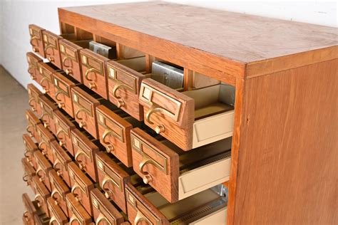 Wooden Library Card Catalog For Sale