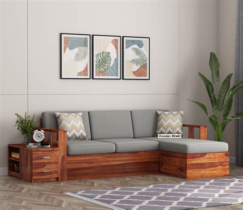 Wooden Modern L Shape Sofa Designs