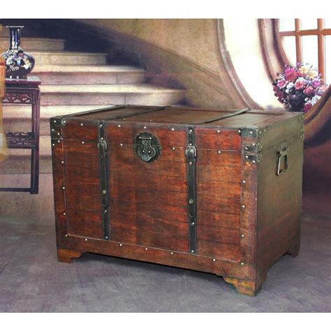 Reclaimed Vintage Wooden Chest Old Rustic Industrial Storage Trunk Pine Box FREE DELIVERY