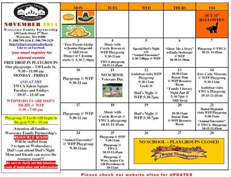 Worcester Calendar Of Events