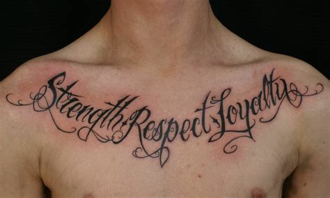 Word Tattoo On Chest