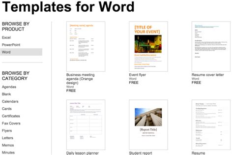 Word Document Templates Download