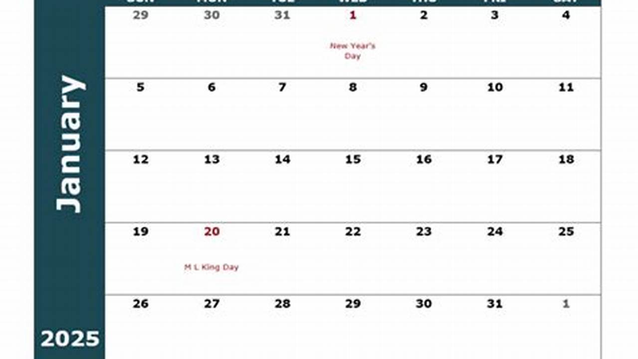 Word Format Calendar 2025