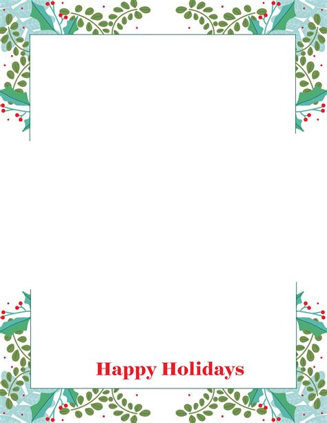 Word Holiday Template