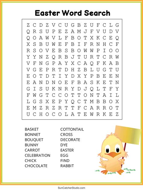 Word Search Printable Easter