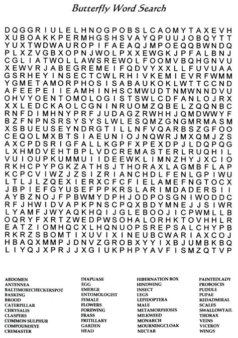 Word Search Worksheets Hard