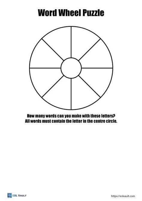 Word Wheel Template