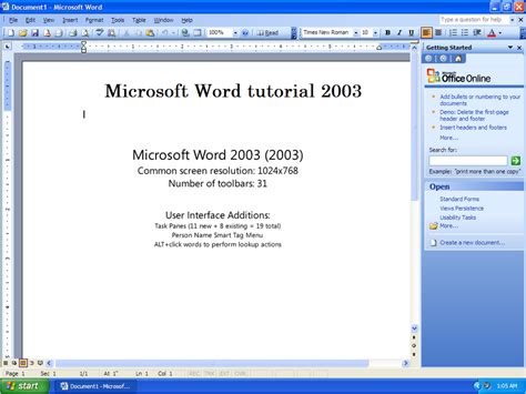 Word 2003