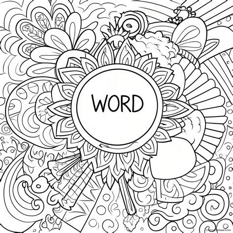 Word Coloring Page