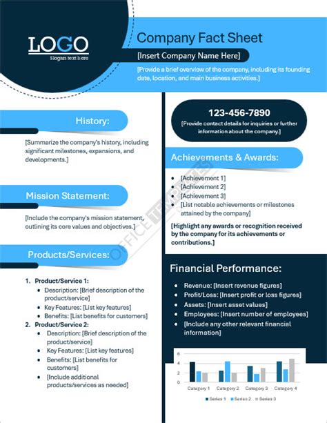 Word Fact Sheet Template