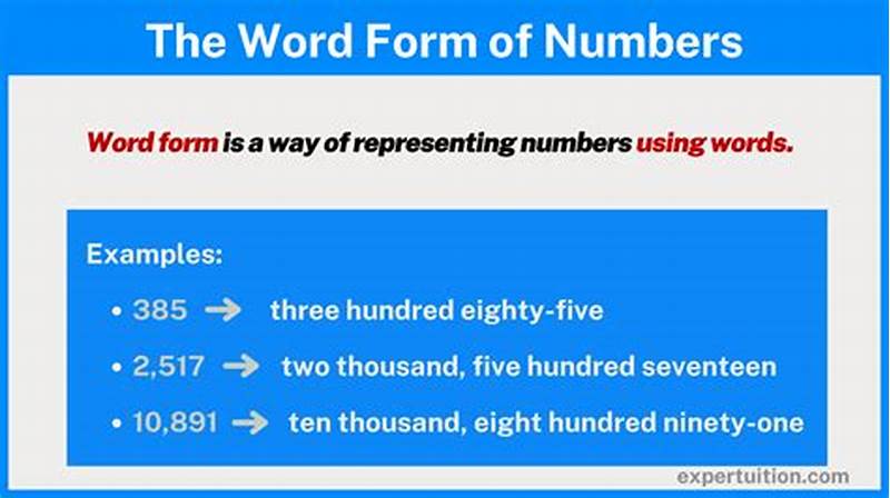 Word Form In Math Definition