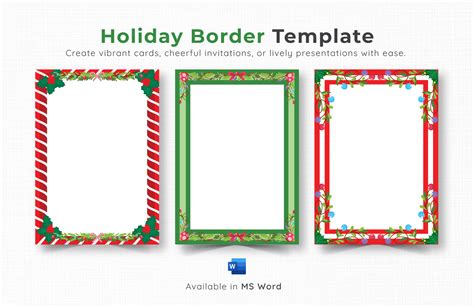 Word Holiday Border Templates Free