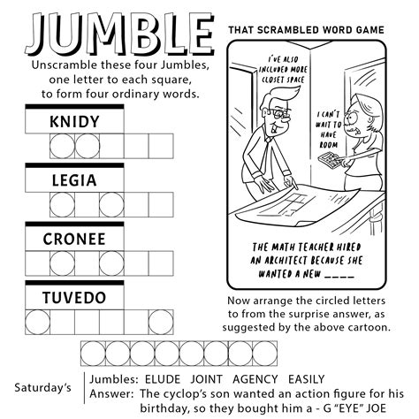 Word Jumble Game Printable