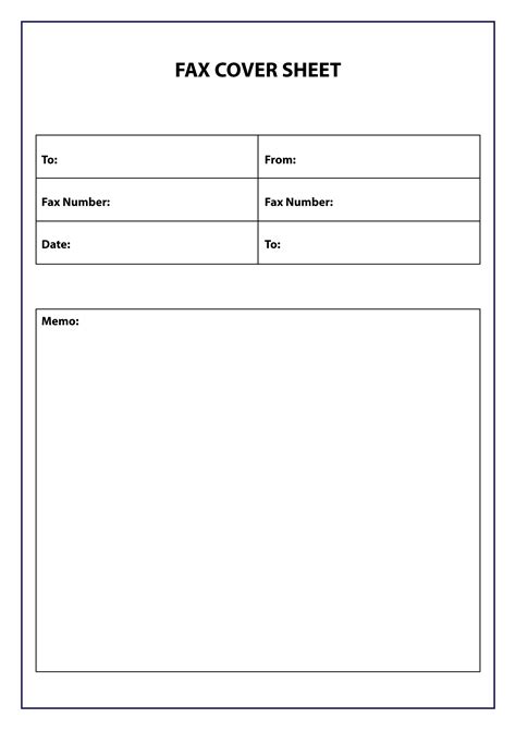 Word Printable Pdf Printable Fax Cover Sheet